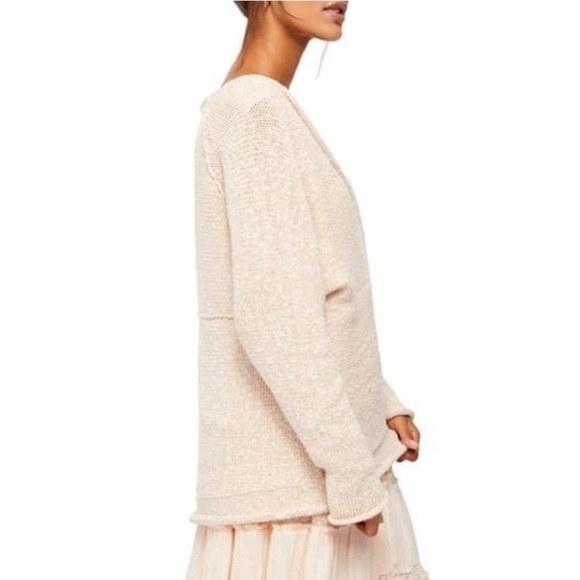 𝅺nwt Free People Small Bright Lights V-Neck Sweater - Picture 6 of 10